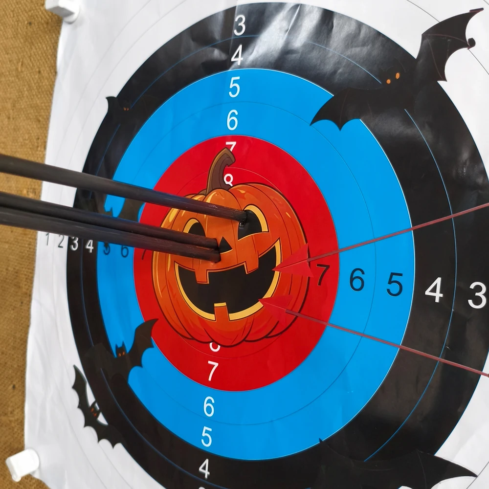 10/20pcs Archery Target Paper Halloween-Theme 41*41cm Art Paper for Compound Recurve Bow Longbow Training Shooting Accessory