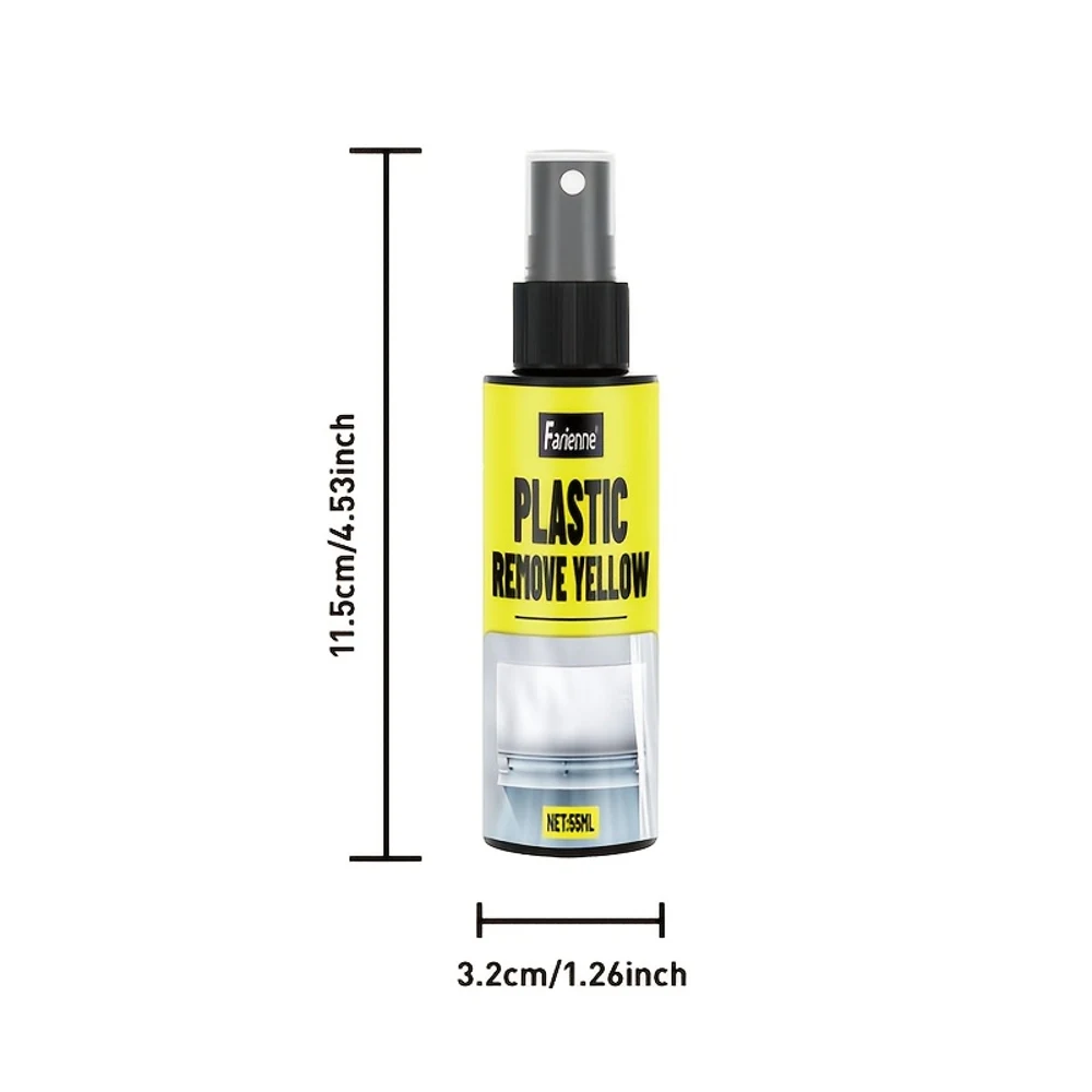 Removedor amarillo de carcasa de plástico para aire acondicionado, agente de renovación de líquido, oxidación y amarillento para eliminación de paneles de refrigerador, amarillo,