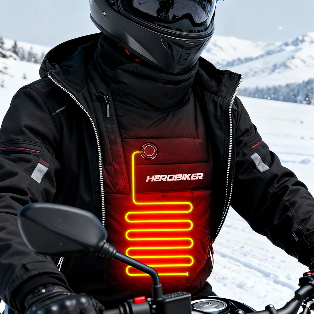 Winter Motorcycle Neck Scarf Heated Warm Windproof Motocross Thermal Neck Scarf Outdoor Skiing Motorbike Riding Warm Scarf