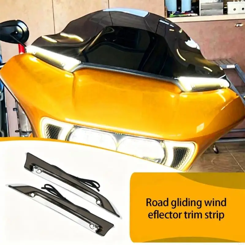No-Cut LED Windshield Trim for the Specified Motorcycle Configuration, Replacing Original Trim Without Cutting the X37F
