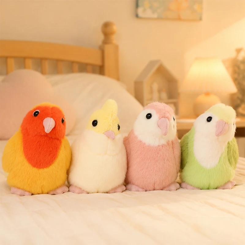 Kawai Parrot Plushie Cute Bird Figurine Spectral Parrot Funny Soft And Skin-friendly Bed Partner Birthday Gift For Boys And Girl