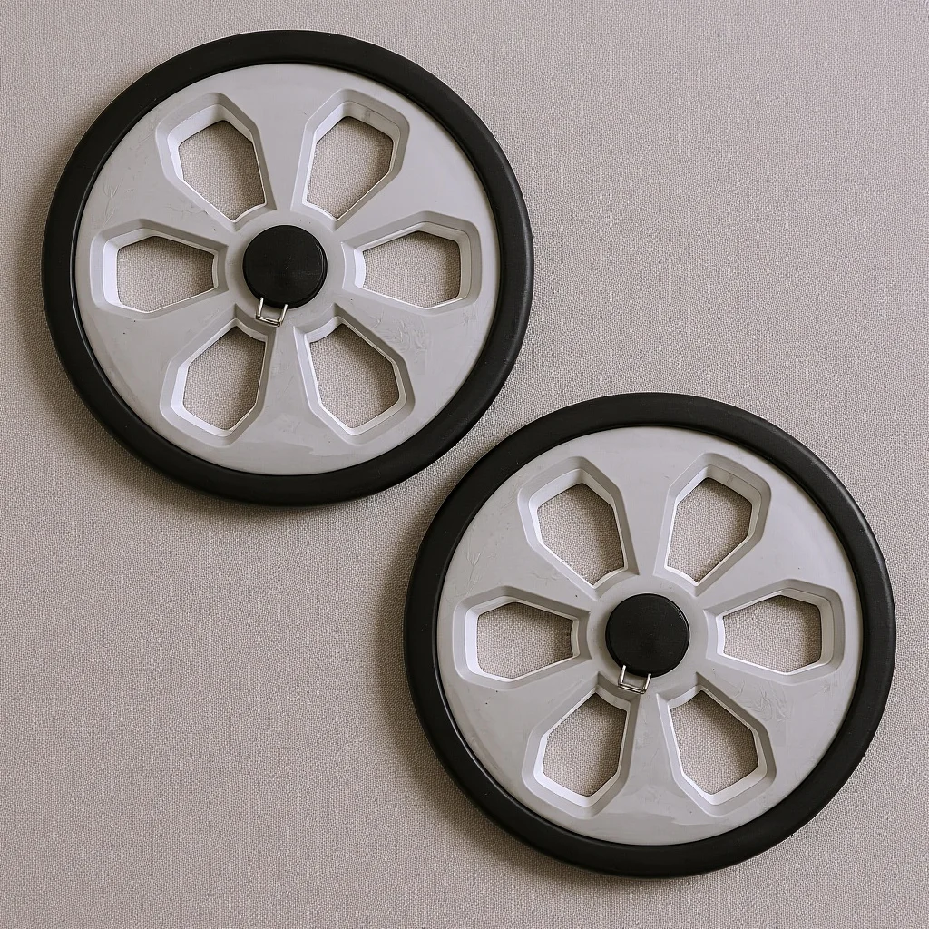 

2pcs Replacement Stroller Wheels Plastic Single Pulley Wheel For Pet Cart Rolling Grocery Shopping Trolley Foldable Utility