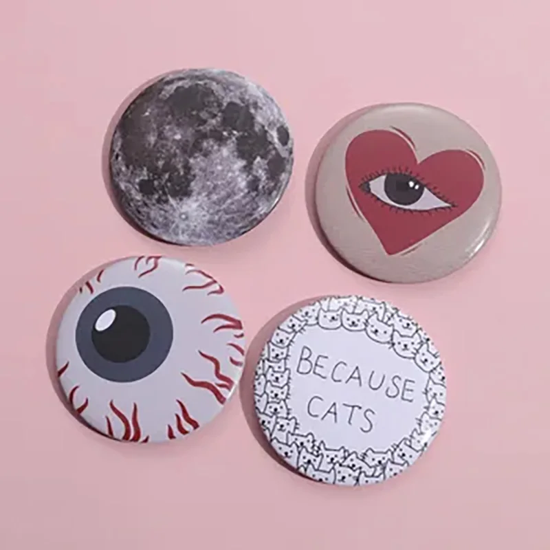 31 Types Tinplate Pins Cute Tbh Autism Soft Button Brooches I Love My Dog Black 8 Ball Lapel Backpack Badges Jewelry Custom Gift