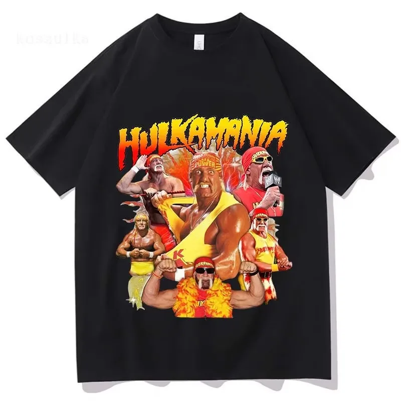 Klassische RIP Hulk Hogan Print T Shirts Männer frauen Mode Baumwolle Ästhetischen Kurzarm Hip Hop Tops Kleidung Streetwear T shirts