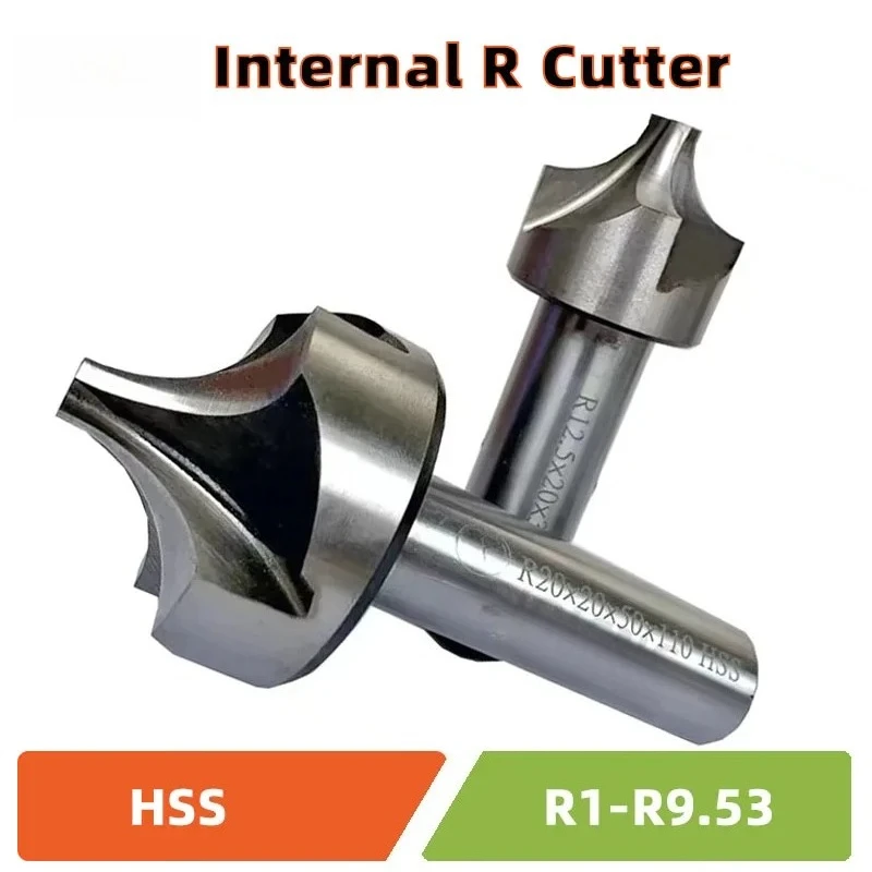 HSS R Sudut Pembulatan Akhir Pabrik Fillet Radius Seperempat Lingkaran Pemotong 2 & 4 Inci Alat Mesin Flute R1-R4
