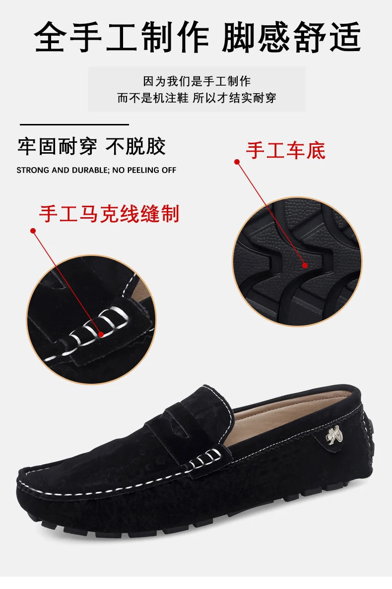 2025 Neues Modell Handgefertigte Loafer für Herren, Leichter Luxus Krokodilmuster Trendige Vielseitige Slip-On Freizeitschuhe, Unisex Fahr- und Modeschuhe – Detail 3