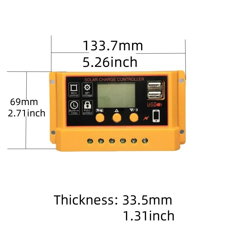 5 PCS LCD PWM Solar Controller 12V 24V 11.1V Photovoltaic Charging Regulator 10A 20A 30A Range
