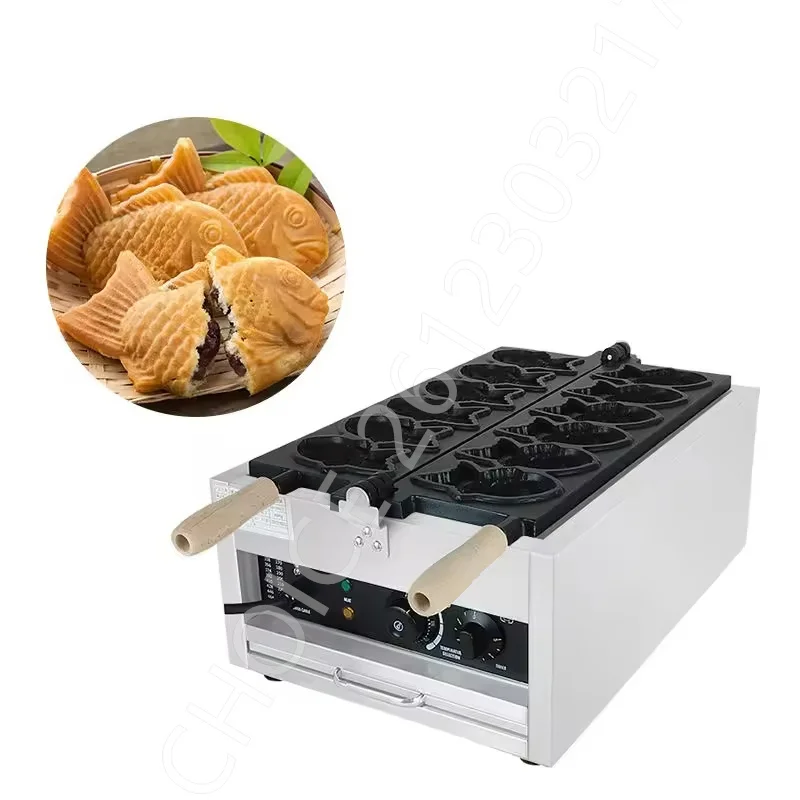 Antihaft-Werbung 12 stücke große Augen kleine Fisch Waffeleisen Mini Fisch geformte Waffeln Eisen kuchen Taiyaki Maing Maker Pfanne Ausrüstung