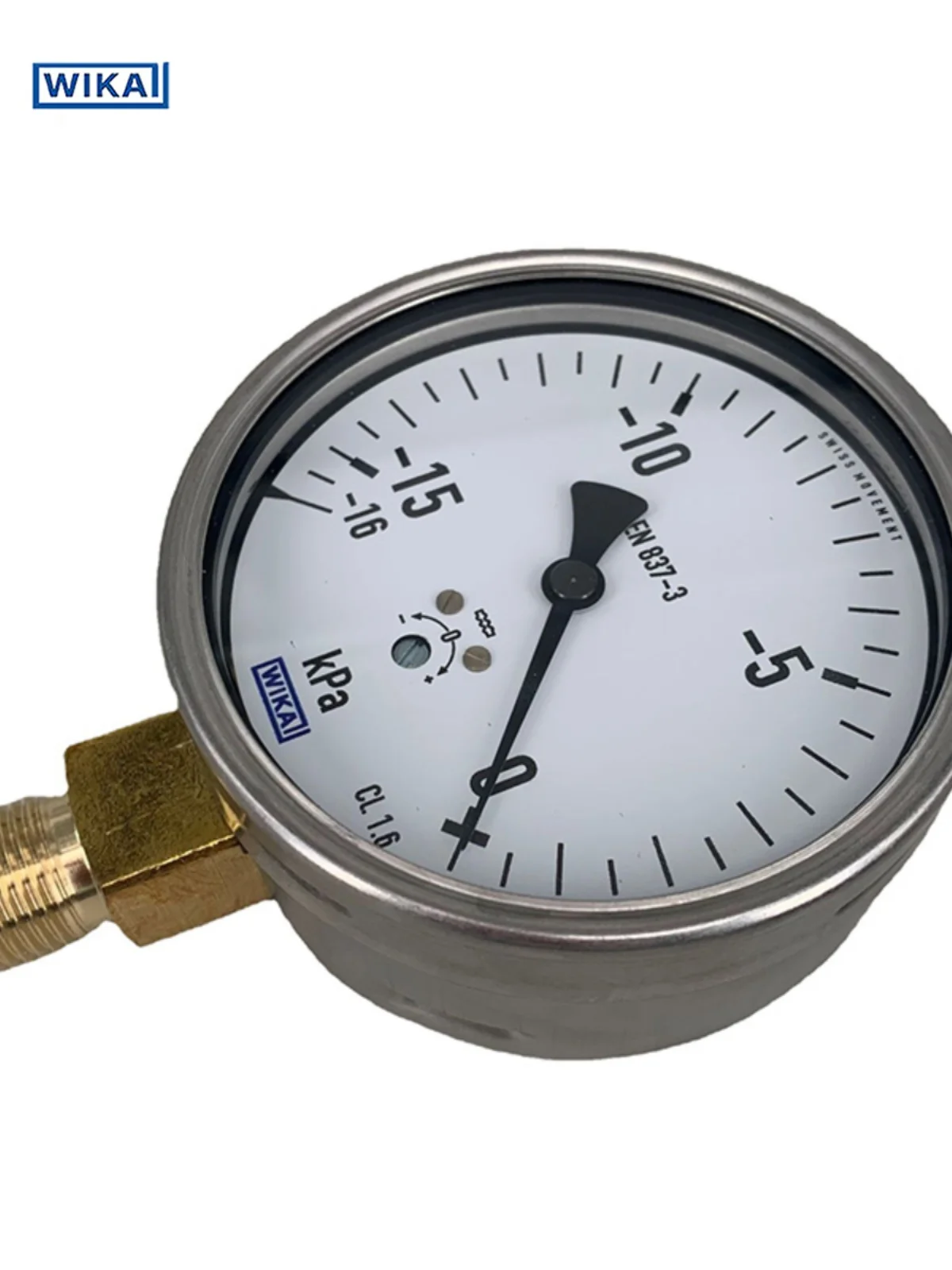 Germany WIKA Diaphragm Box Pressure Gauge 612.20.100 Stainless Steel Case Industrial Monitoring Pressure Gauge