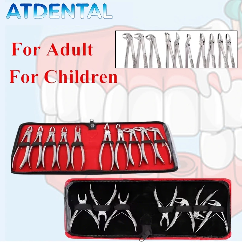 

7/10PCS Dental Pliers Forceps Kit Tooth Extraction Stainless Steel Dentist Tools Adult Kids