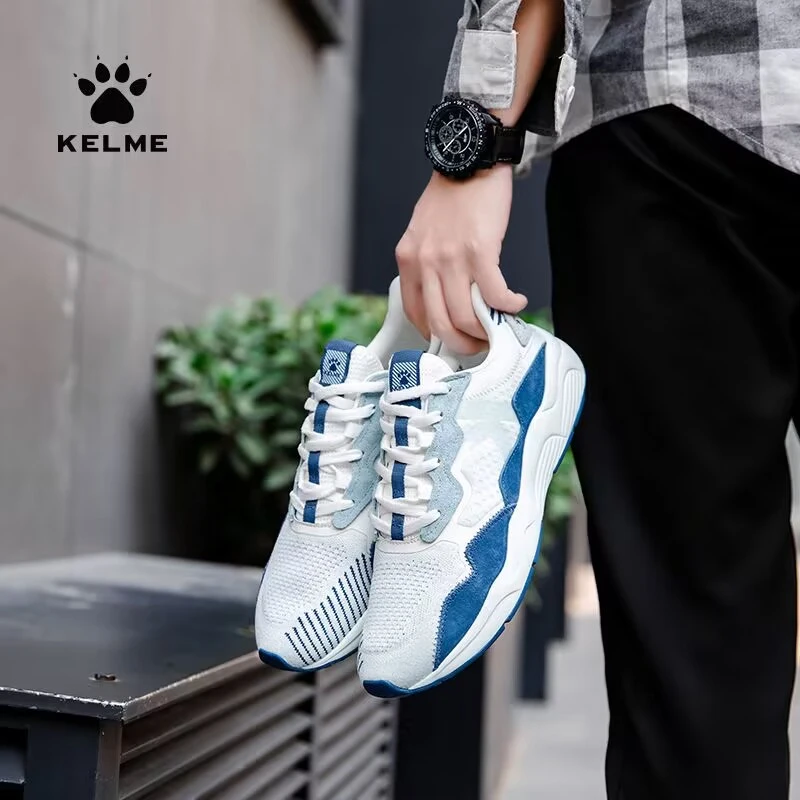 KELME Sneakers Men\'s Running Shoes Super Light Elastic Casual Sneakers Women\'s Outdoor Fitness Shoes Fashion Couple Sports Shoes