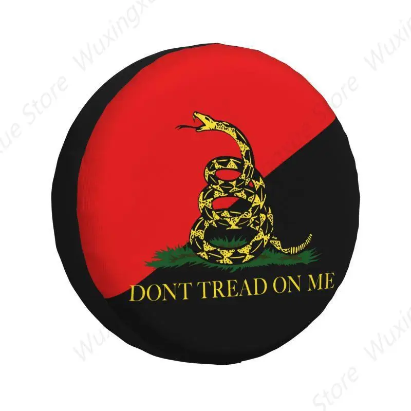 Custom Don't Tread On Me Gadsden Flag Tire Cover 4WD 4x4 RV Spare Wheel Protector for Toyota RAV4 Prado 14