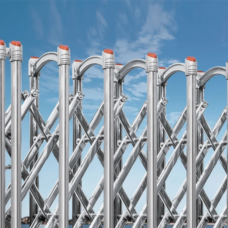 

Modern Full Screen Automatic Retractable Sliding Fence Gate Double Stainless Steel Gate Trackless
