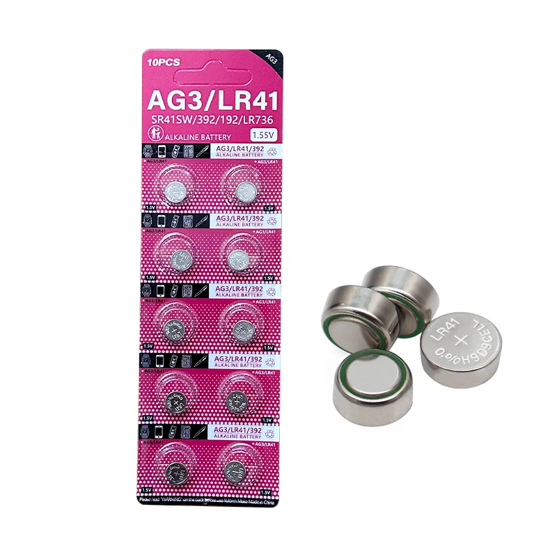 

10PCS High Capacity Alkaline LR41 Battery AG3L736 392 384 192 Button Battery Advanced 1.55V Suitable for Electronic Equipment