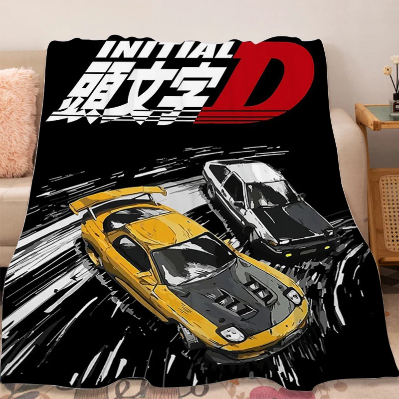 Warm Winter Blankets A-Initial D Microfiber Bedding Knee Blanket Fluffy Soft Blankets Sofa Bed Fleece Camping Custom Nap Blanket