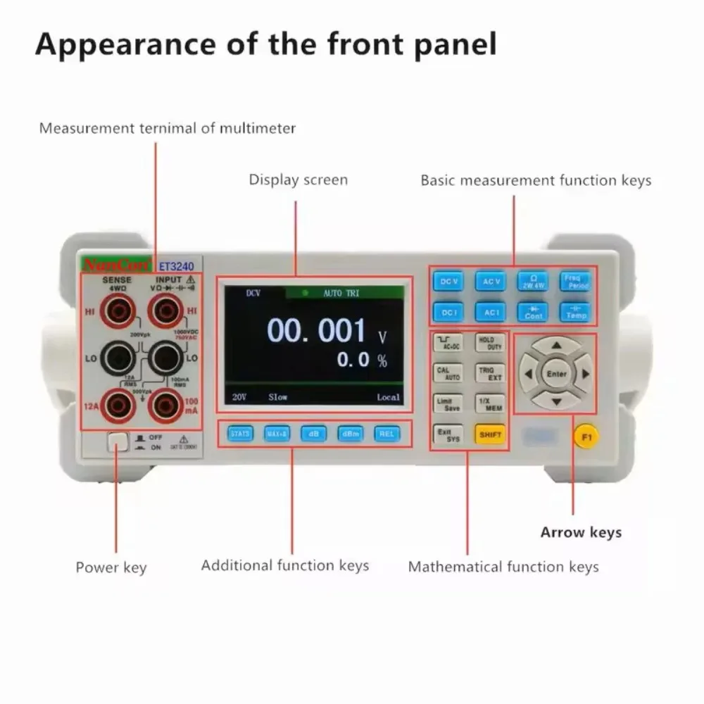 for NanCon OEM Metal ET3501 Series 10HZ~100KHZ Frequency Testing Adjustable Step by Step LCR Meter with USB LAN RS232