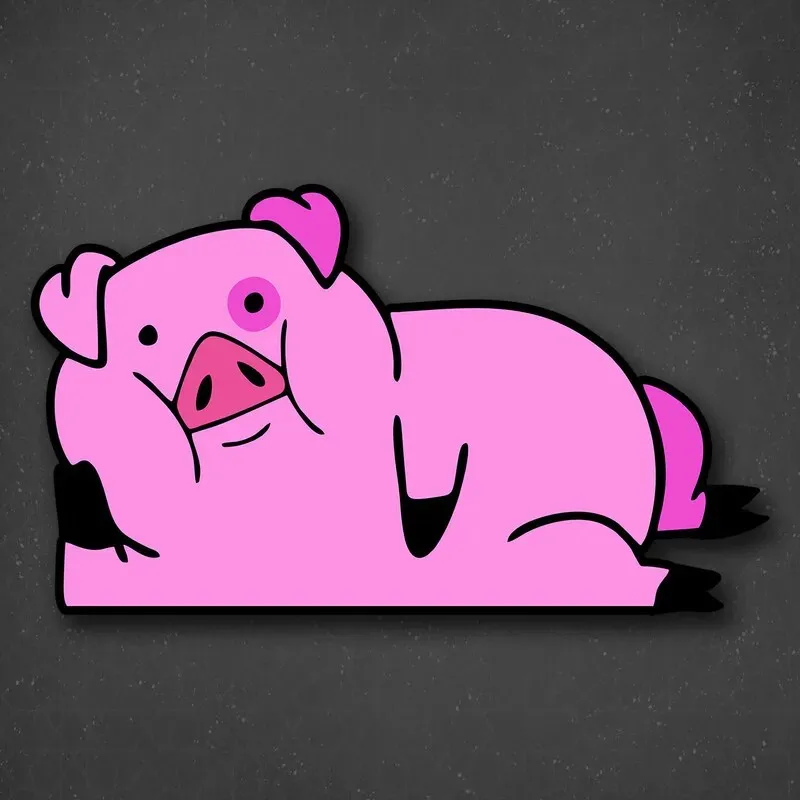 

Наклейка на авто Свинка Пухля Гравити Фолз, Waterproof Car Sticker Decal for Bumper,Window
