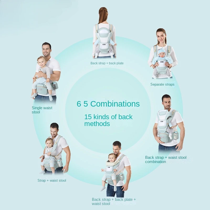 0-3 Years Baby Kids Wrap Carrier Carrying Waist Stool New Born Items Acessories Hip Seat Dual-purpose Shoulder Hugging Stuff