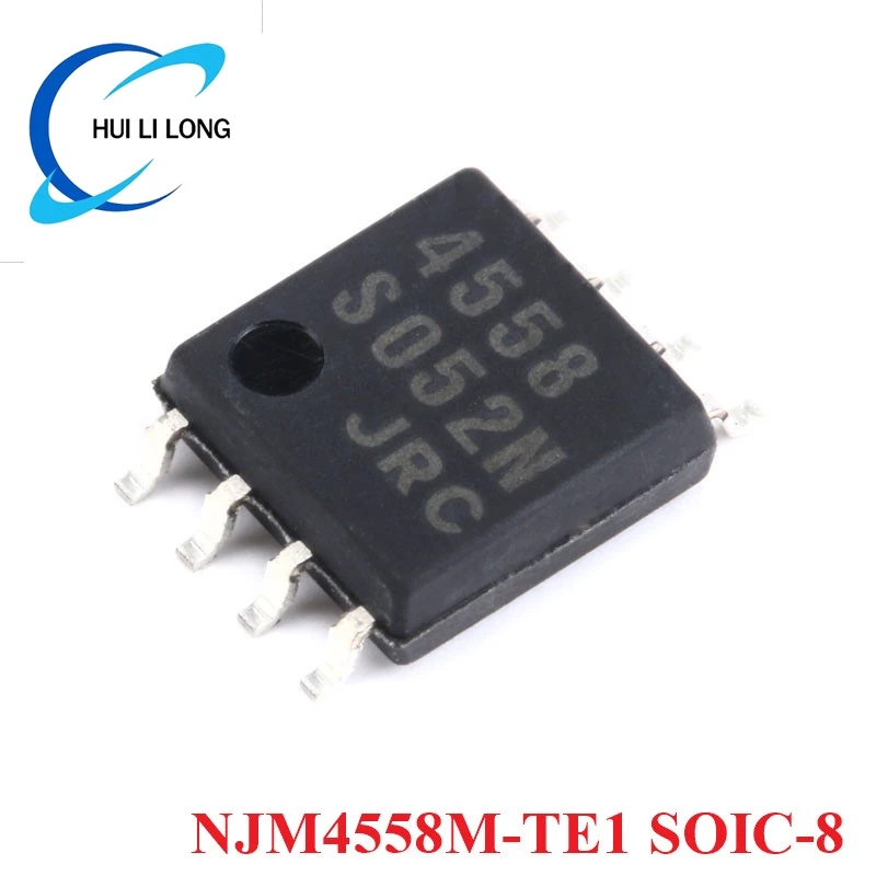 50pcs/10pcs NJM4558M-TE1 SOIC-8 NJM4558M 4558 SOIC8 Dual High Gain Operational Amplifier Chip SMD IC New Original
