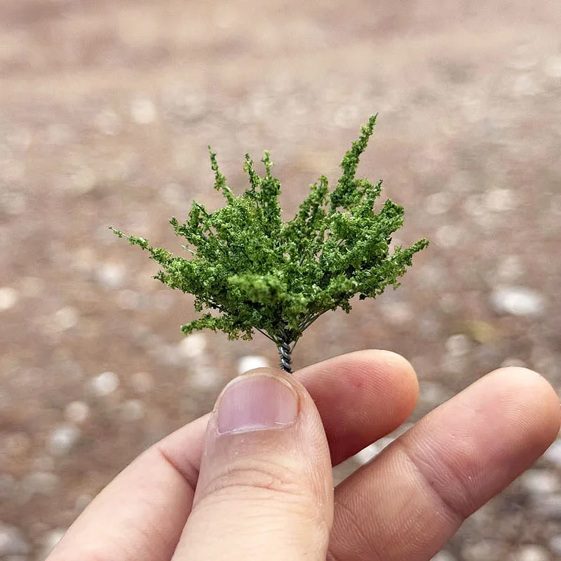 5pcs 3/6cm Simulation Flower Model Shrub Vegetation Model Platform Decoration Landscape Sand Table Landscaping Doll House DIY