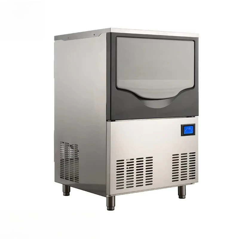 Energy Saving 120kg/24h Crescent Shaped Ice Maker High Productivity Commercial Use Stainless Steel 304 Motor Pump PLC 60kg