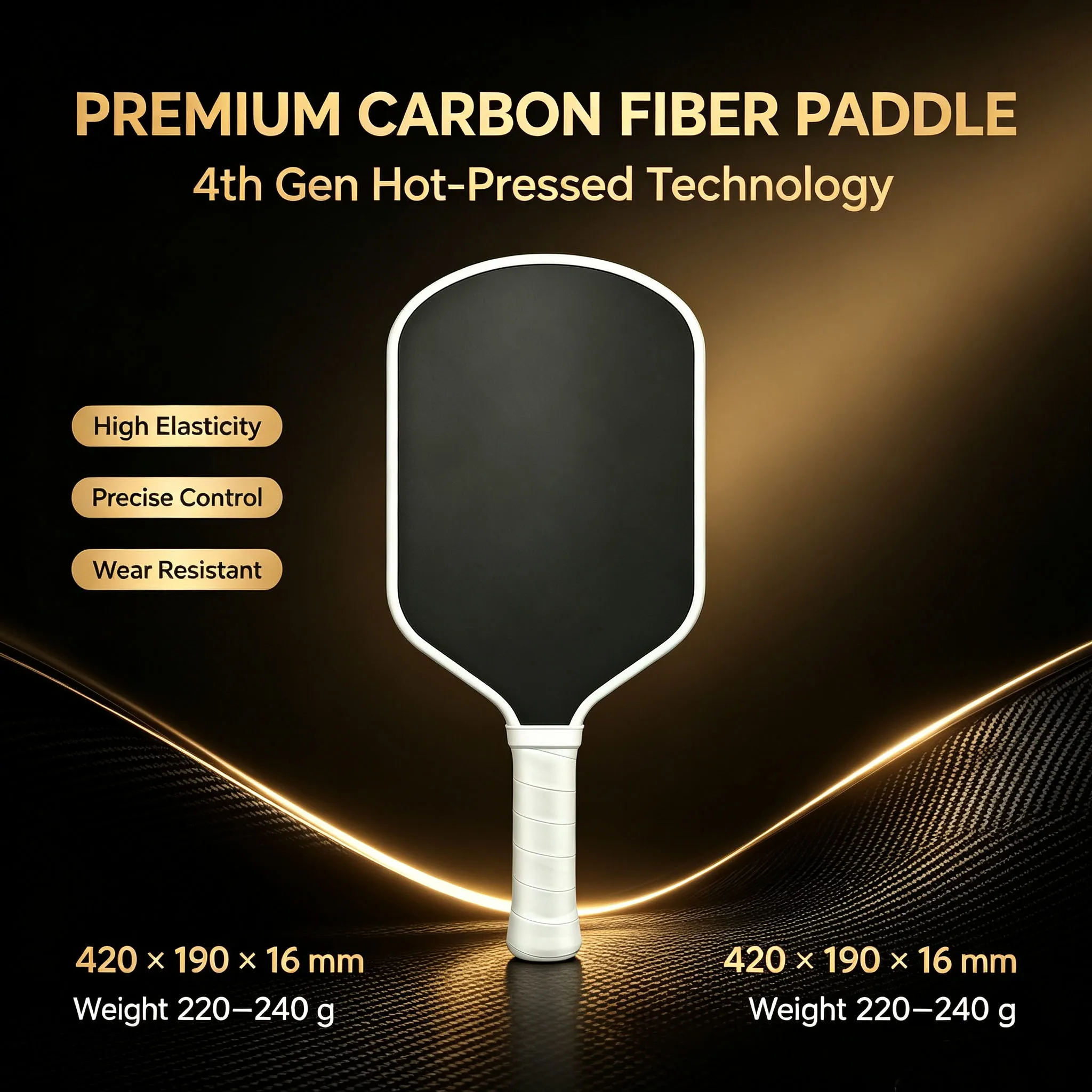 professional-t700pickleball-paddle-thermoformed-4th-generation-carbon-fiber-pp-honeycomb-core-durable-and-impact-resistant