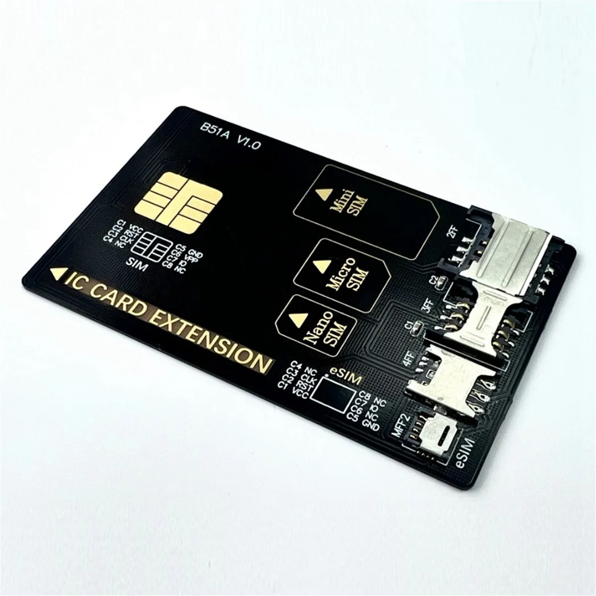 AT59 4 in 1 Adapter Test Card Mobile Phone Smart Card Adapter Card Opening Test Supports Mini SIM/Micro-SIM/Nano SIM/ESIM