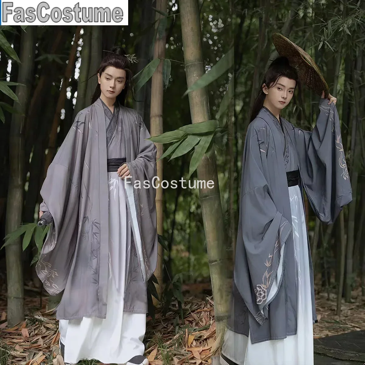 

Оригинальный китайский костюм Hanfu для мужчин и женщин, период Weijin, костюм с древним принтом, нишевый винтажный студенческий класс, униформа для косплея, платье Hanfu