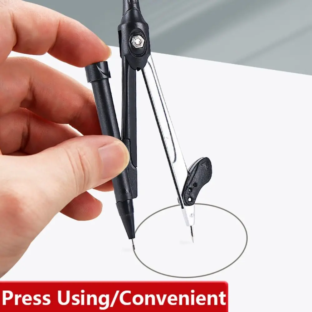 8PCS/Set Plastic Ruler Compasses Set Eraser Mechanical Pencil Measuring Ruler Set Square Straight Ruler Protractor Students