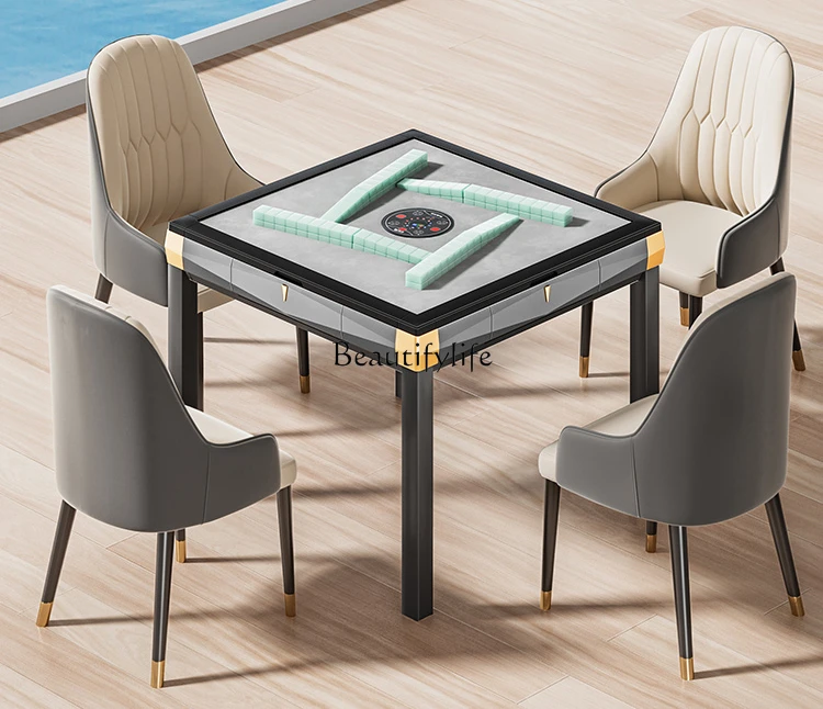 

Large size whirlwind mountain mahjong machine automatic household dining table dual-purpose heating folding