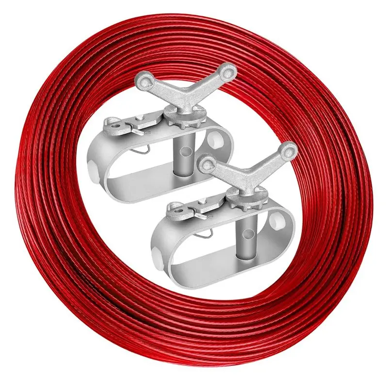 【Price Drop !!】Aluminum Spring Loaded Pool Cover Ratchet Plastic Coated Steel Cable And Winch Kit-Swimming Pool Cover Wire