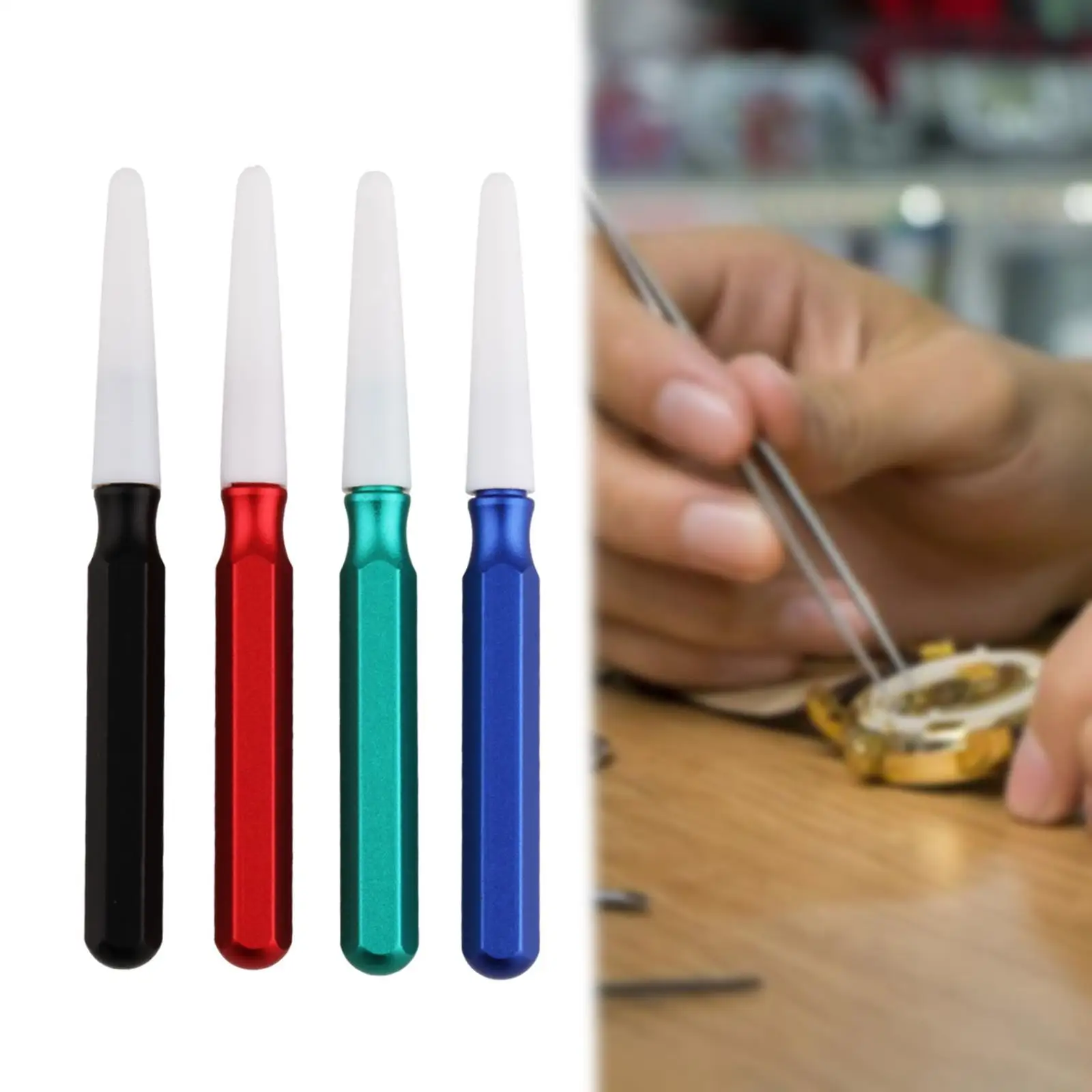 4 Pieces Watch Oil Pens 2.76inch Length Watch Modification Precision Oiler Pens Parts for Watchmaker Business Home Use Repairing