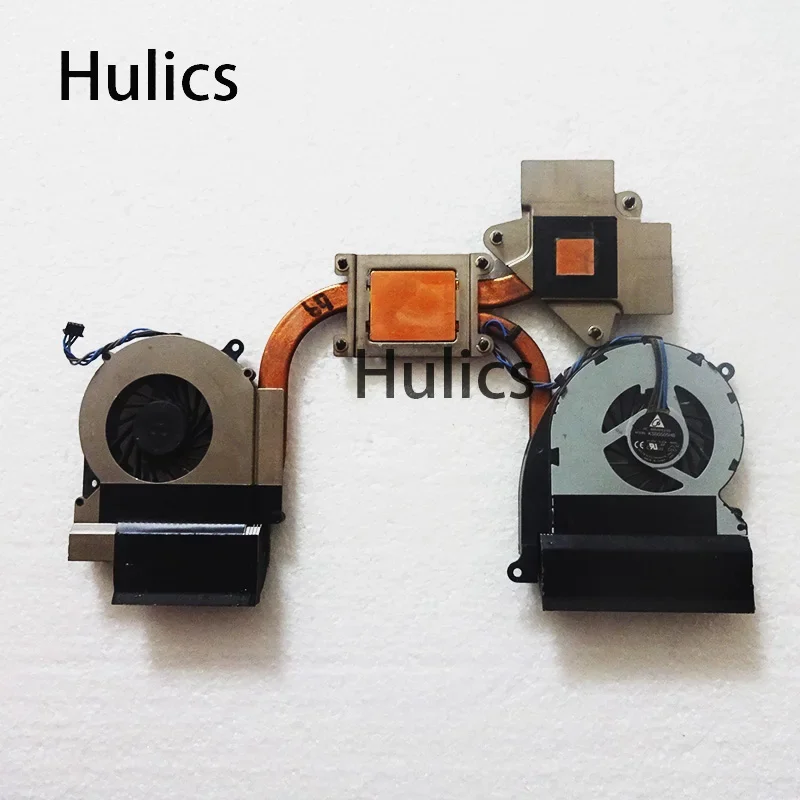 Hulics Used For HP Envy 17 17-3000 Series Laptop Cpu Cooling Heatsink 689993-001 KSB0505HB-BD46 KSB0505HB-BD47