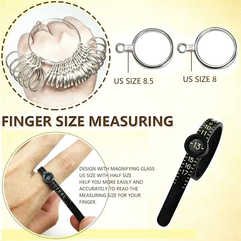Customer Favorite Measuring Tool Ring Size Measurer Ring Fixer Repair Kit Jewelry Mandrel Ring Sizer Kit