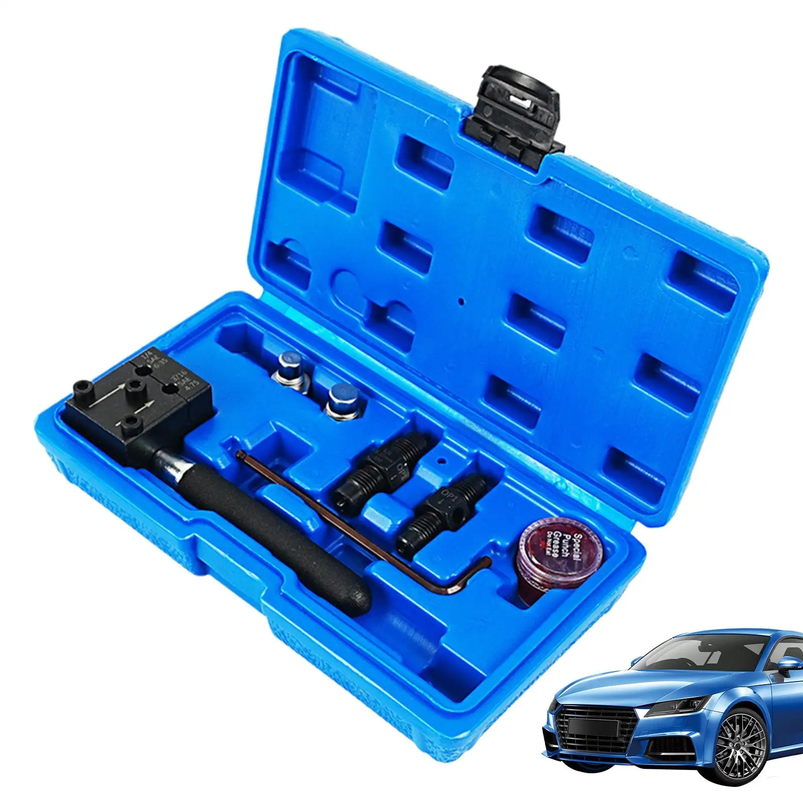 

Набор инструментов для развальцовки тормозных трубок, ручной многофункциональный инструмент для двойной развальцовки медных трубок, расширитель для автомобильных и грузовых трубок