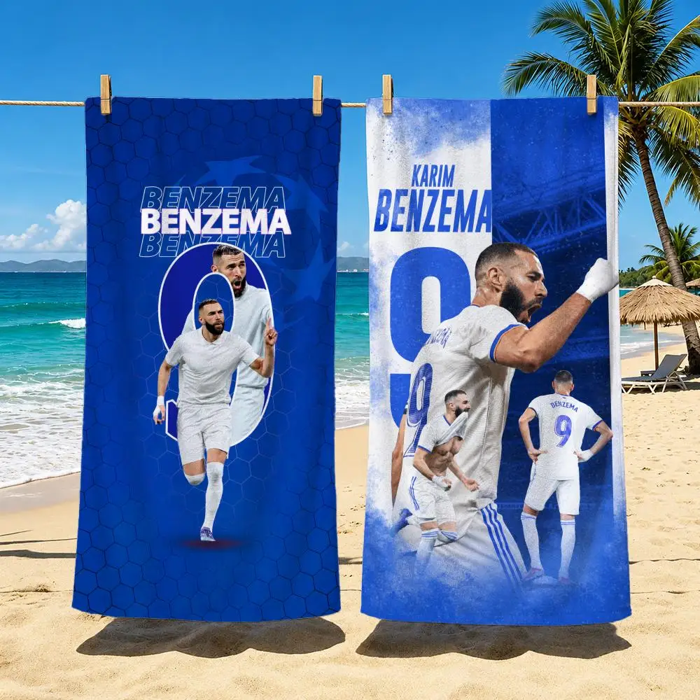 Athlete K-Karim Benzema Towel Towel Soft Pool Gift For Travel Gym Shower Cool Camping Quick Dry Sports  Large Beach Towel