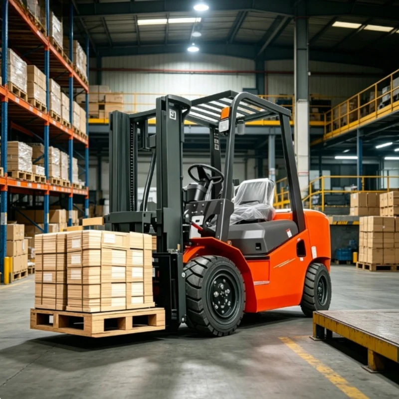Low Gravity Center Walk Behind Electric Forklift Anti Tip Over Safe Light Goods Warehouse Stacking Lifter
