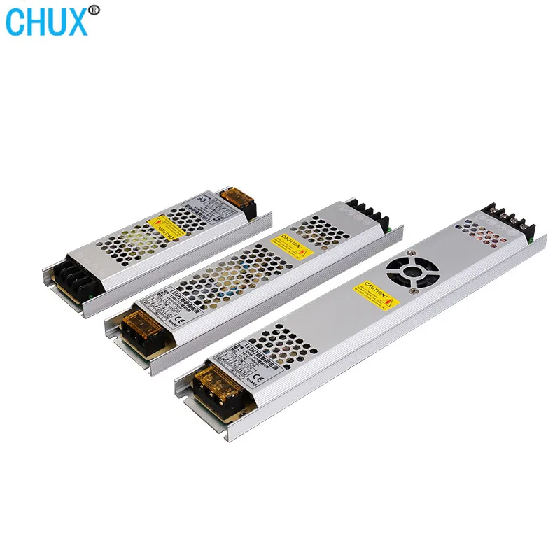 Блок питания CHUX Ac-dc с драйвером постоянного напряжения, Размер тонкой ленты 12 В 5A 220 A 15A 25A 33A в переменного тока в 1 постоянного тока