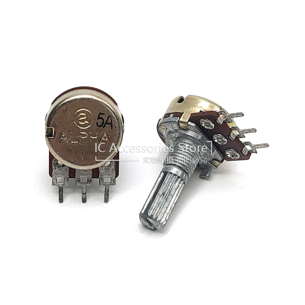 3PCS 16 Type Single 3 Pin B100K With Midpoint Amplifier Audio Volume Balance Potentiometer Shaft Length 20MM