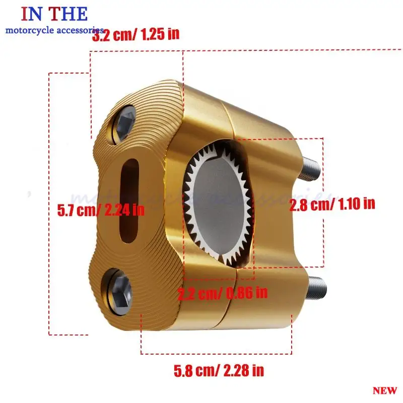 High quality multi-color optional motorcycle handlebar clamp installation riser 7/8 