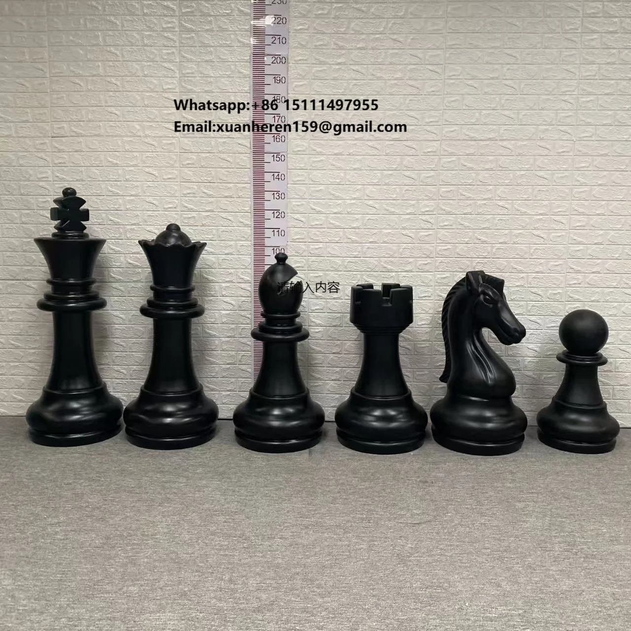 

Child Playing Giant Chess Game Life Size Fiberglass Chess Piece Sculpture for Sale