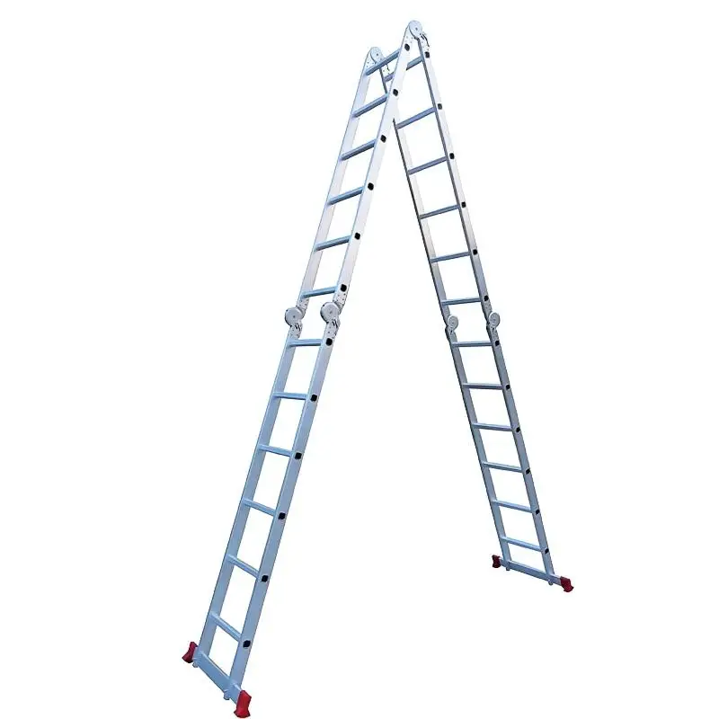 custom.Industrial-Style Wall-Mounted Aluminum Folding Attic Stairs Retractable Collapsible Loft Ladder Apartment & Warehouse