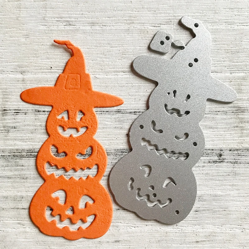 Halloween Pumpkin Witch Metal Cutting Dies Stencil DIY Scrapbooking Album Paper Card Template Mold Embossing Craft Decoration