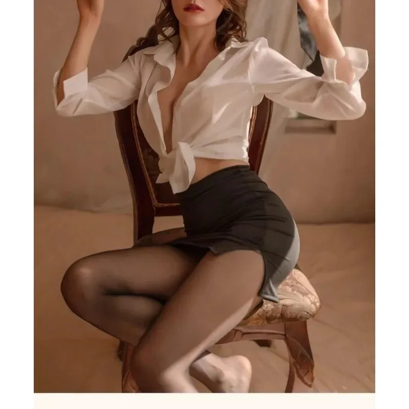 Role playing teacher, hot and tempting role playing, elastic buttocks wrapped, passionate, sexy, charming uniform, secretary set