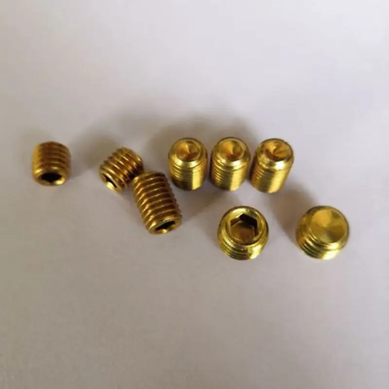 50pcs M8 M10 DIN916 Brass Hex Socket Head Cap Cup Point Set Screws Bolt