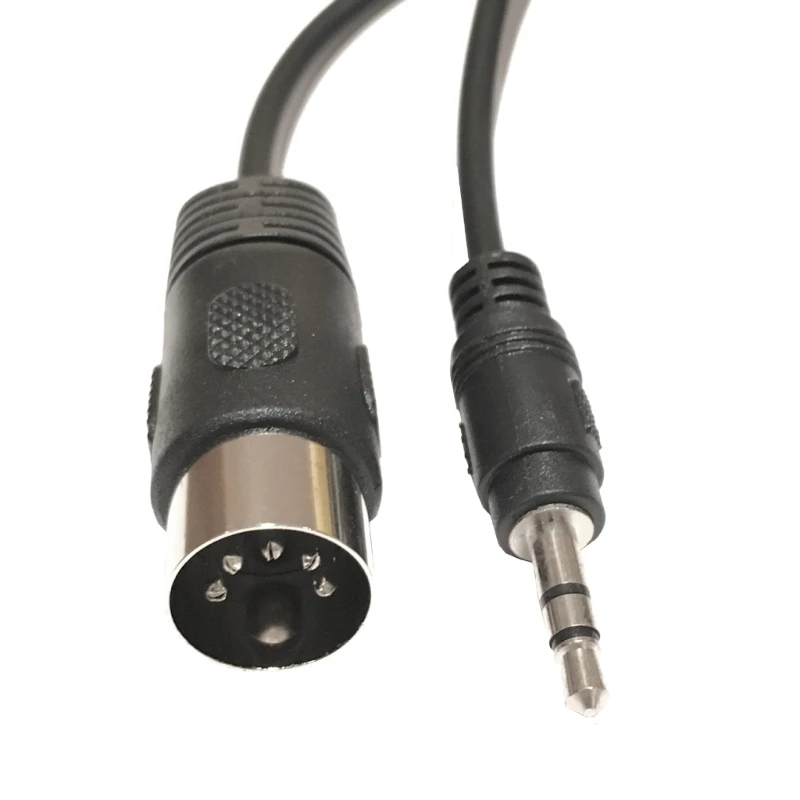 5-Pin DIN Plugs Male to 3.5mm 1/8 inch Male Plug Stereo Plugs Converter Cable Wear-resistant 5-Pin DIN-Male Cable Dropship