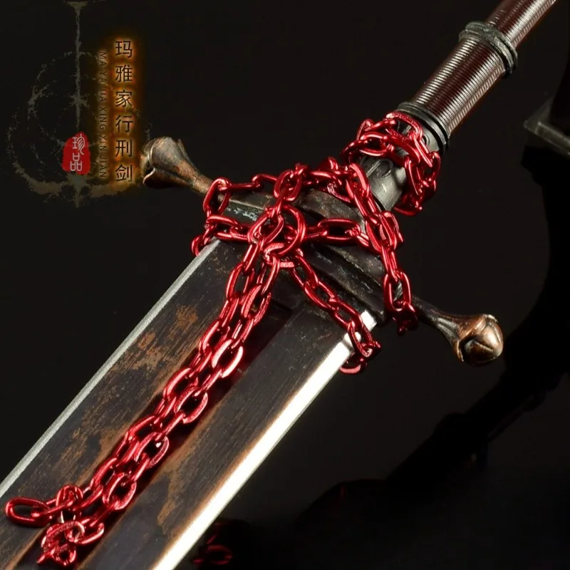 Anillo de espada del excepto Marais de 30cm, periférico de juego, accesorios artesanales de samurái de Metal, colección de adornos, regalo para niño