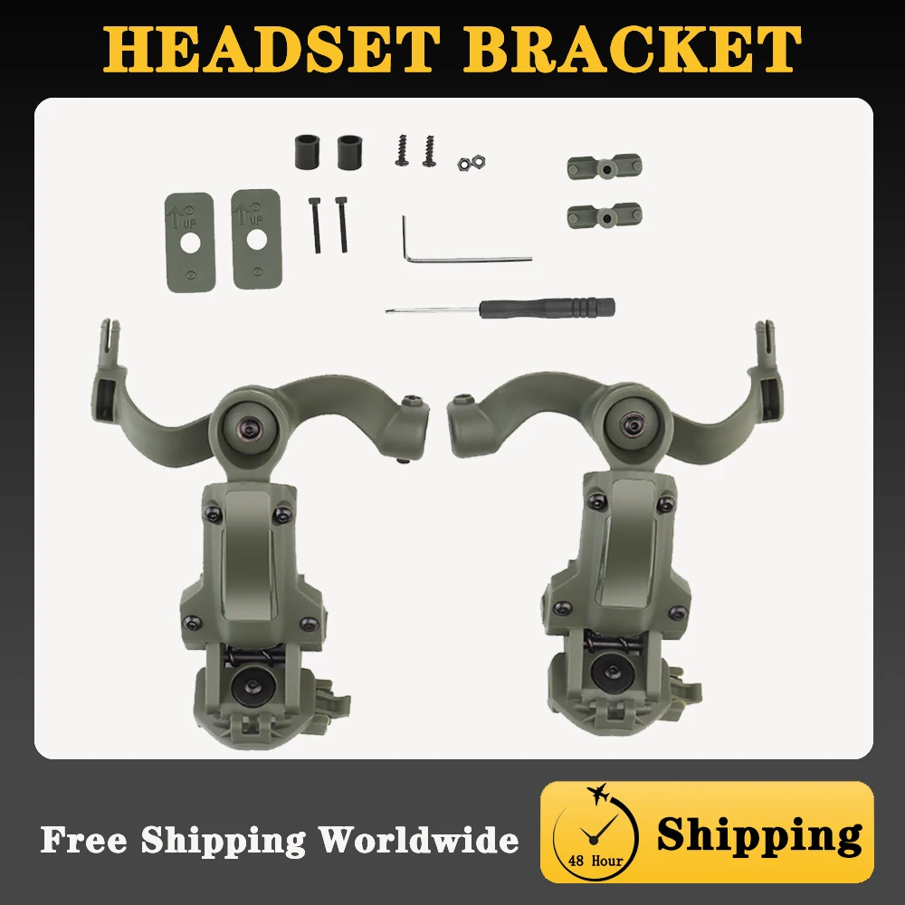 HOT! Hunting Tactical Headset Mount ARC Helmet Rail Adapter / Tactical Helmet Rail Mount / Headphone Holder for Helmet Headset