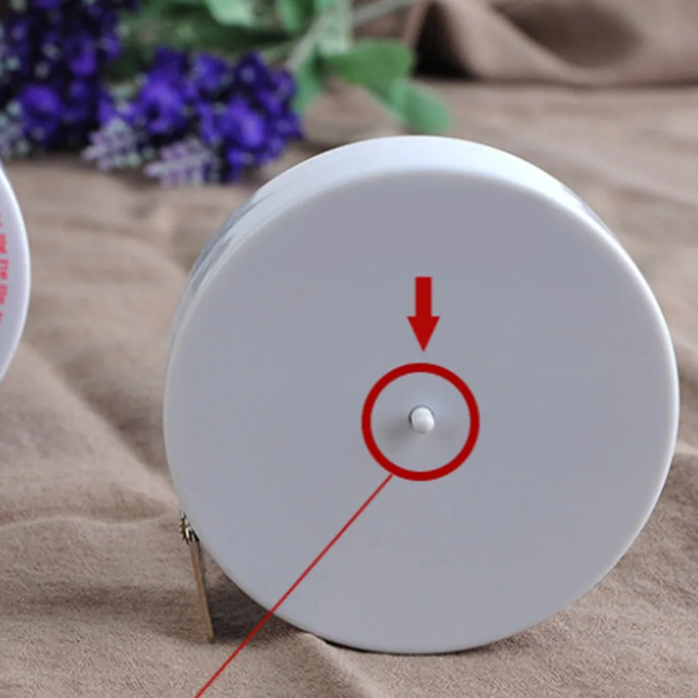 Compact Tape Length 1.5m BMI Measuring Tape White ABS Waistline Tape Calculator Retractable Tape Measure Diet Monitoring