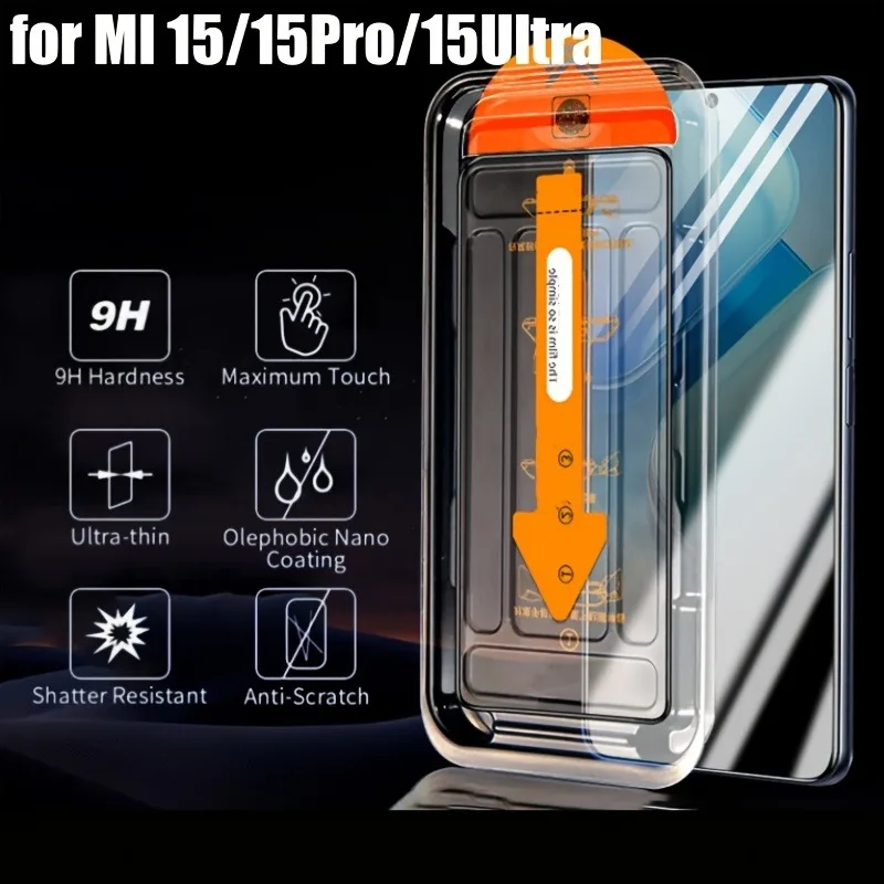 

2Pcs Screen Protector For Xiaomi 15 14 13 12 11 Ultra Pro Easy Install Tempered Glass Scratch Resistant Bubble-Free Glass